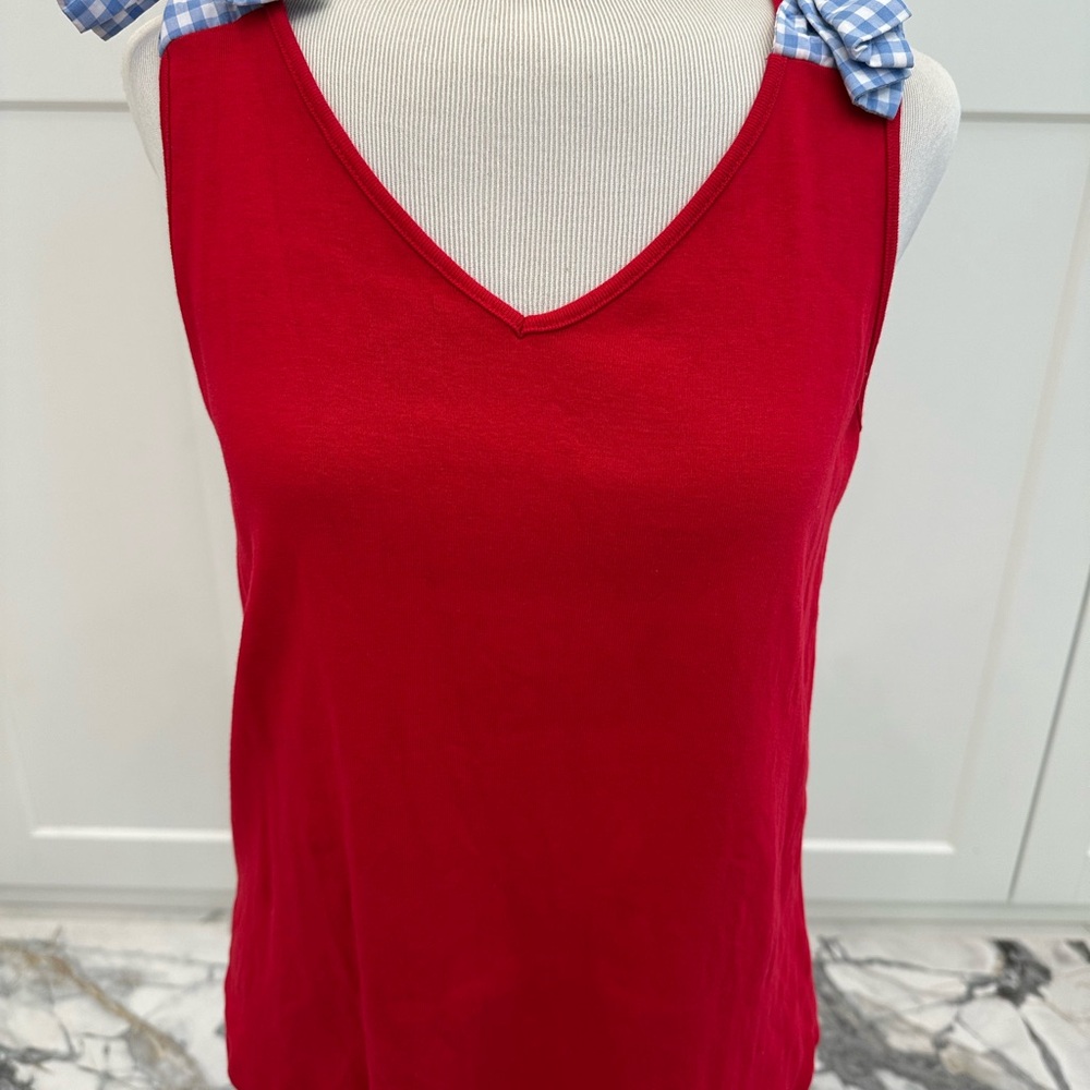 Tommy Hilfiger Red V-Neck Tank Top